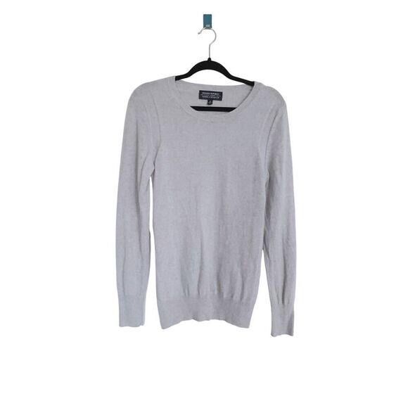 Banana Republic Todd Duncan Cashmere Sweater Womens M Gray Pullover - Picture 1 of 8